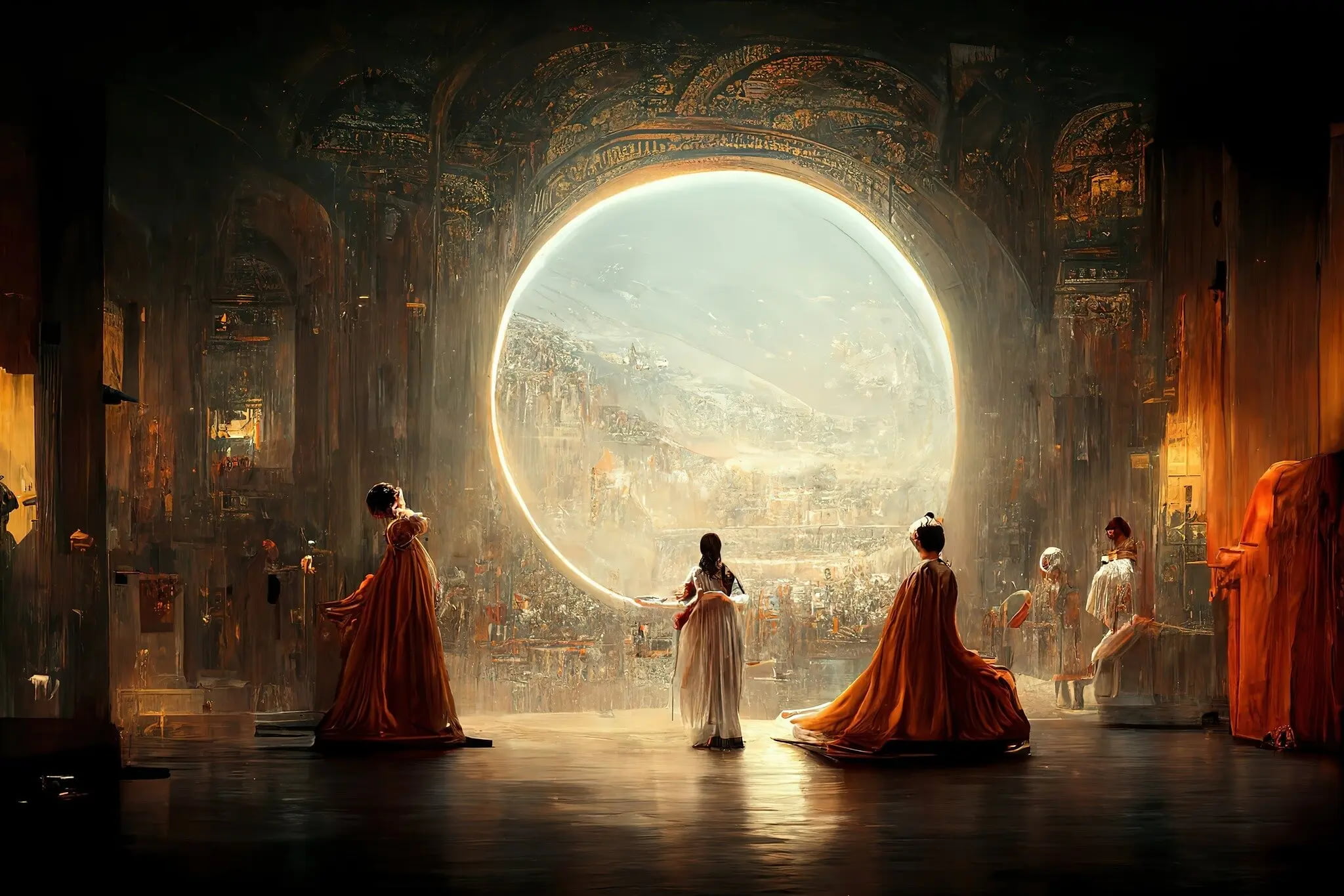 Théâtre D'Opéra Spatial (2022), Jason Allen via Midjourney. Ganadora del primer lugar en arte digital emergente, Colorado State Fair.